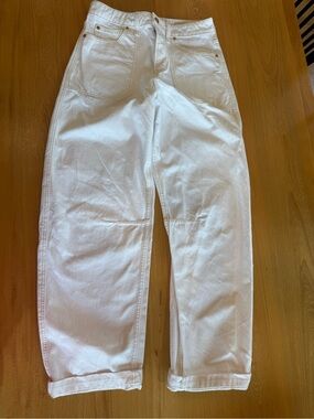 GAP White High-Waist Wide-Leg Jeans